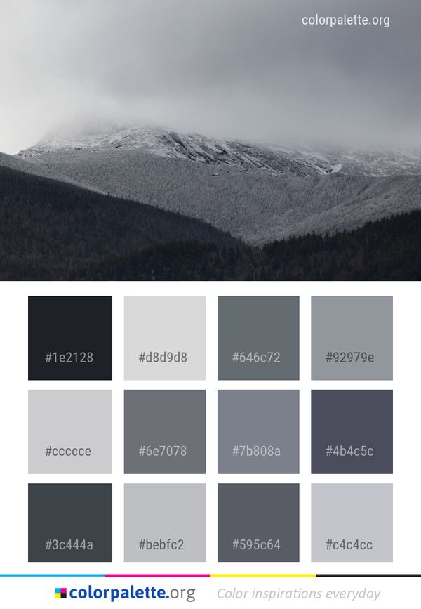 Mountainous Landforms Sky Mountain Color Palette