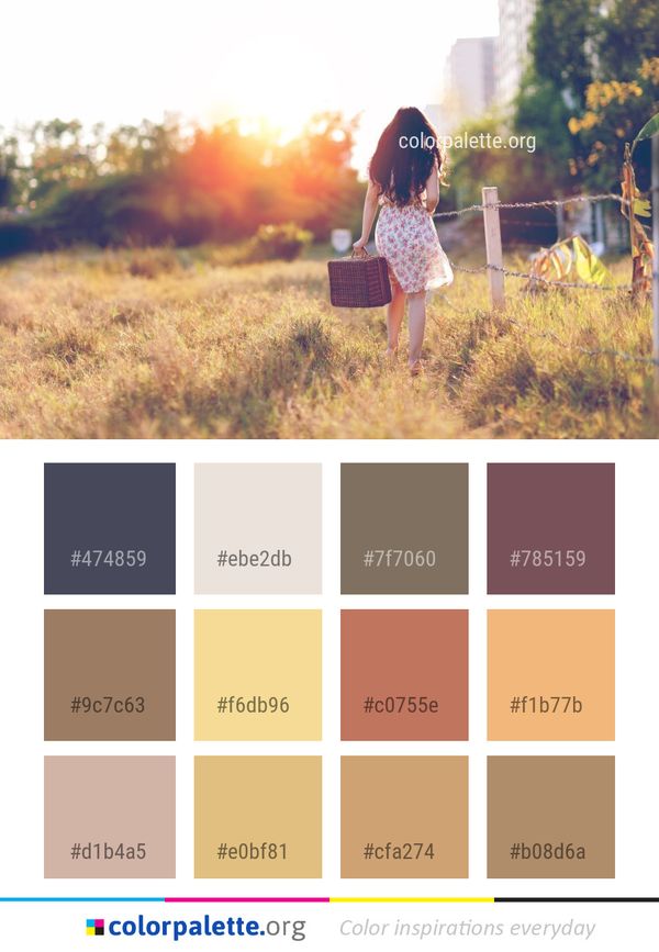 Photograph Grass Girl Color Palette