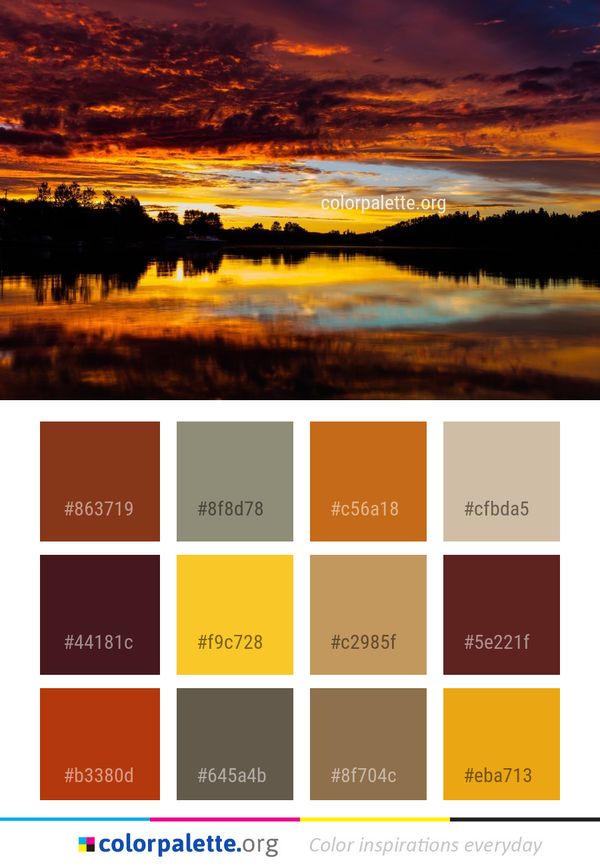 Reflection Sky Nature Color Palette