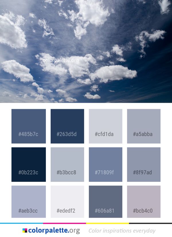 Sky Cloud Daytime Color Palette