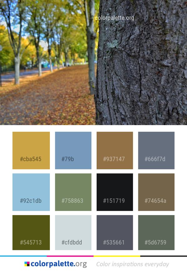 Tree Nature Yellow Color Palette
