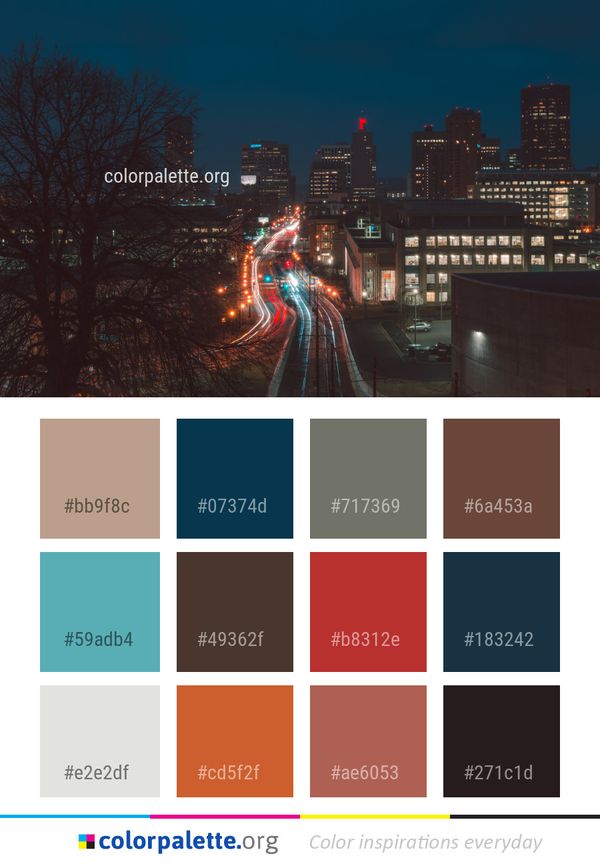 City Cityscape Metropolitan Area Color Palette