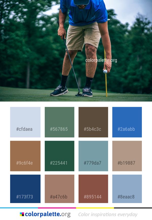 Golf Green Golfer Color Palette