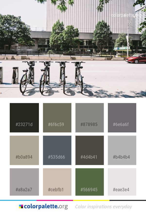 Land Vehicle Public Space Tree Color Palette