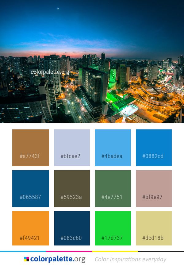 Metropolitan Area Cityscape City Color Palette