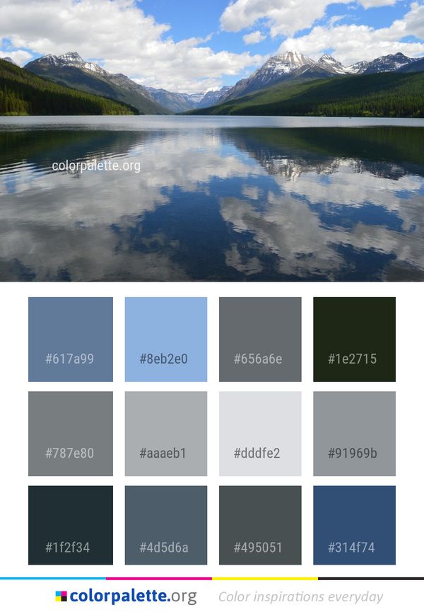 Reflection Water Cloud Color Palette