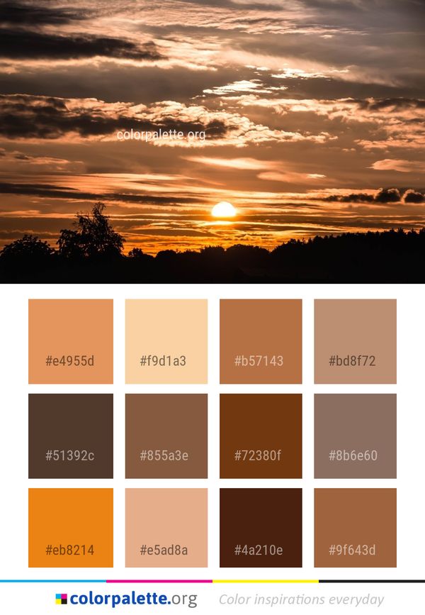 Sky Afterglow Cloud Color Palette