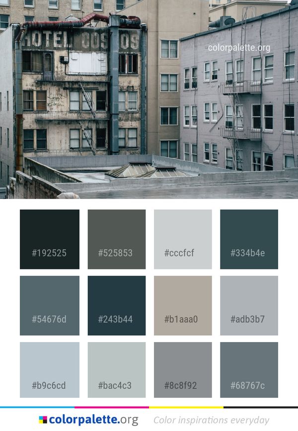 Building Neighbourhood Residential Area Color Palette