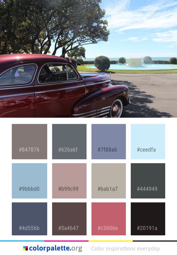 Car Motor Vehicle Mid Size Color Palette