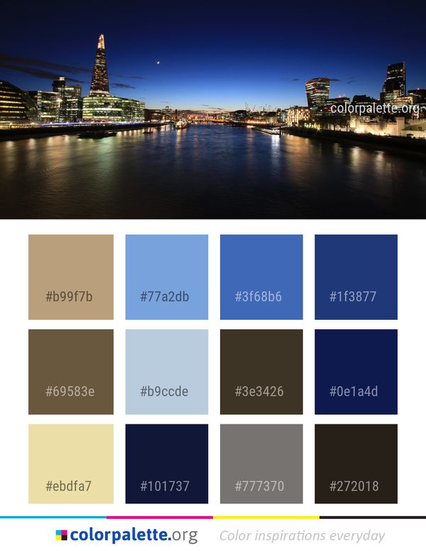 Cityscape Reflection Metropolitan Area Color Palette