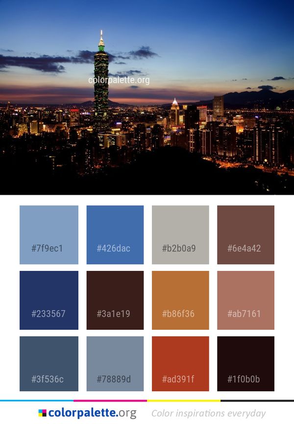 Metropolitan Area Cityscape City Color Palette