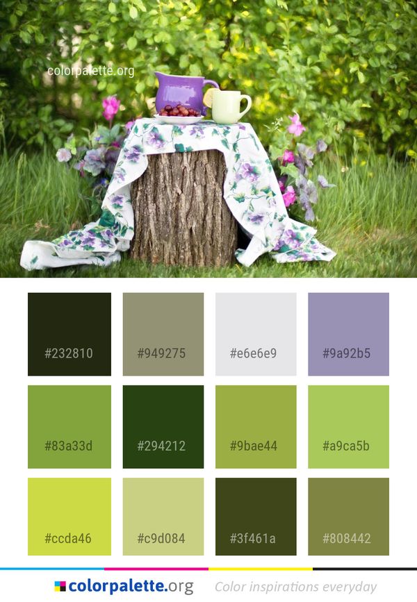 Purple Grass Flower Color Palette