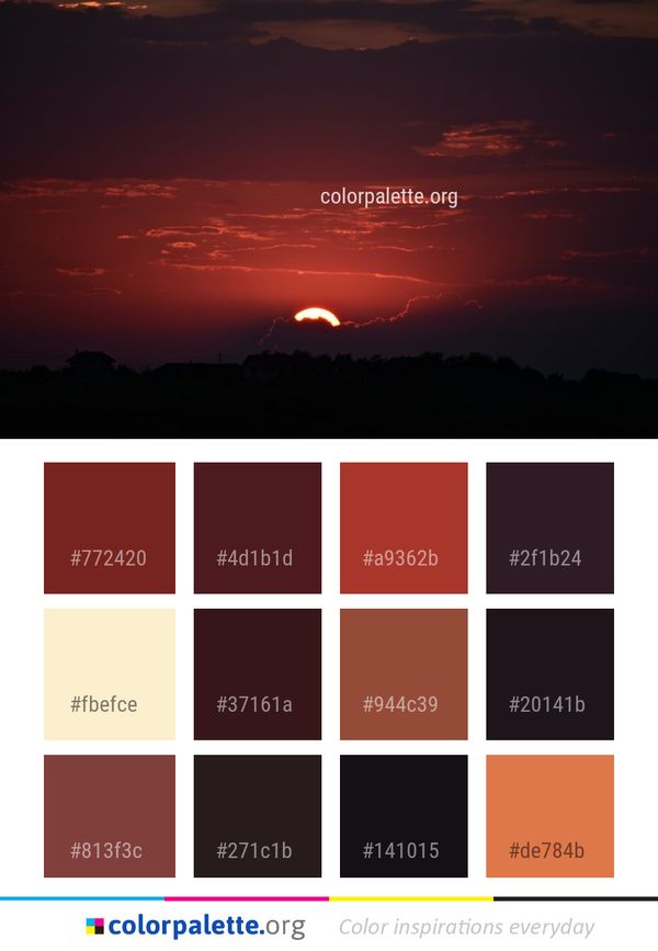 Sky Afterglow Horizon Color Palette