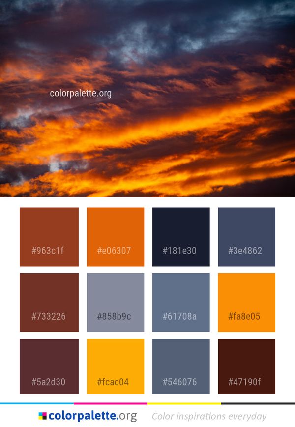 Sky Afterglow Red At Morning Color Palette
