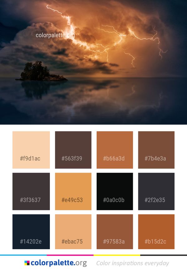 Sky Lightning Thunder Color Palette