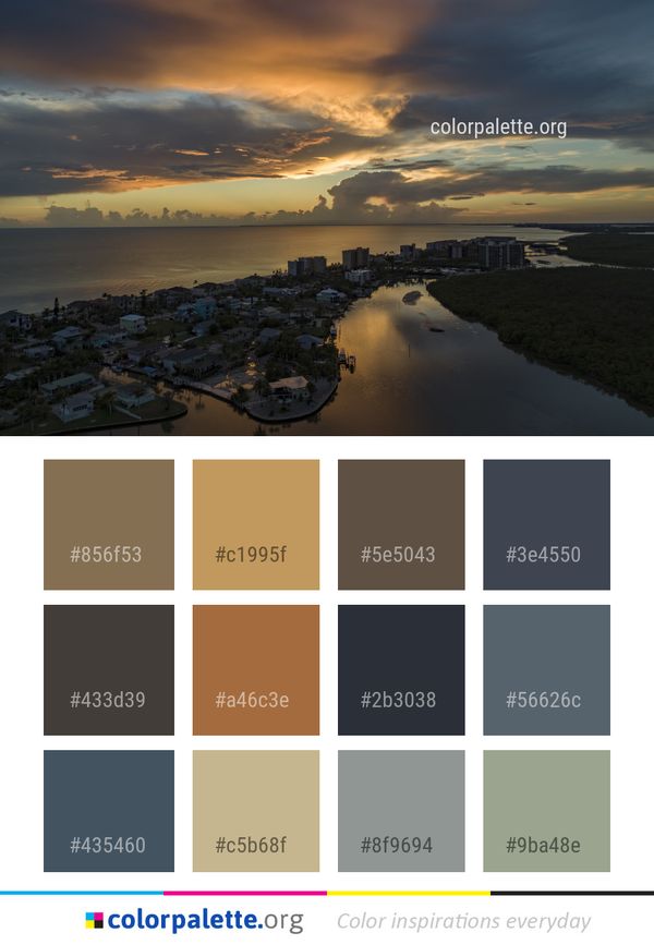 Sky Reflection Horizon Color Palette