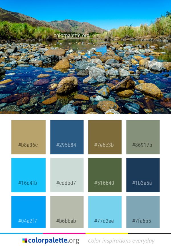 Water Nature Reflection Color Palette