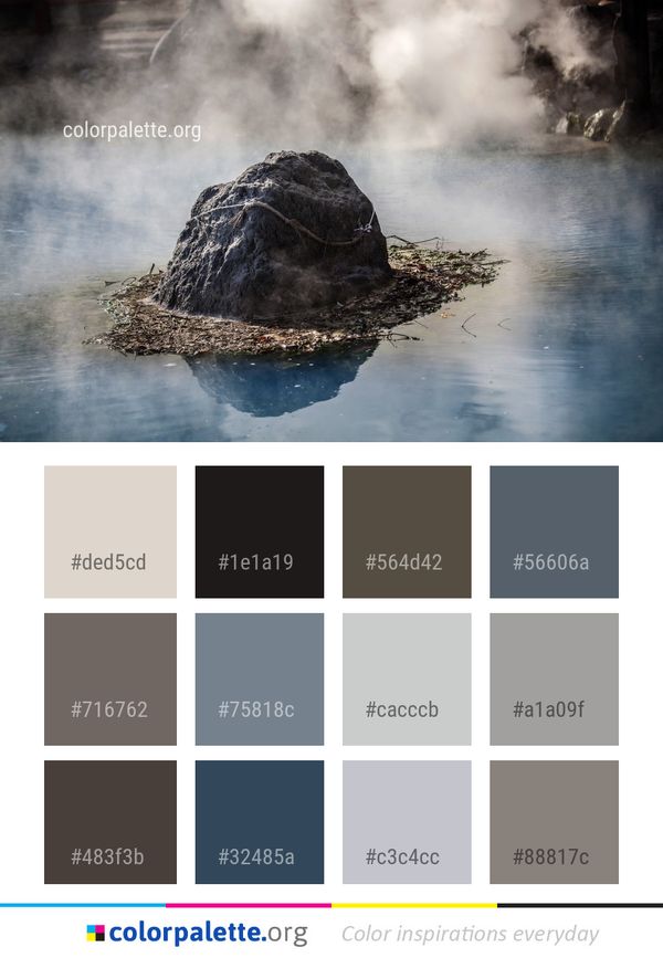 Water Reflection Rock Color Palette