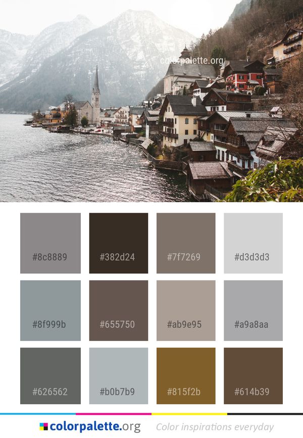 Mountain Village Mountainous Landforms Color Palette