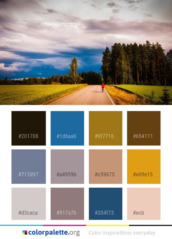 Sky Cloud Road Color Palette