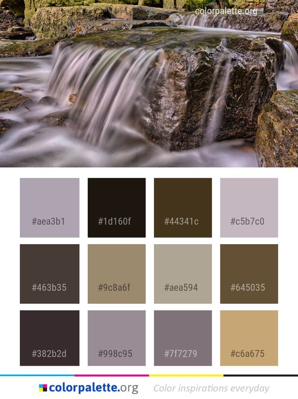 Waterfall Water Nature Color Palette