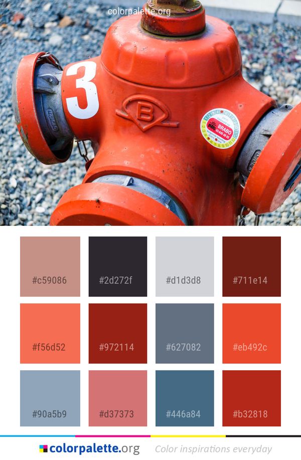 Fire Hydrant Red Product Color Palette