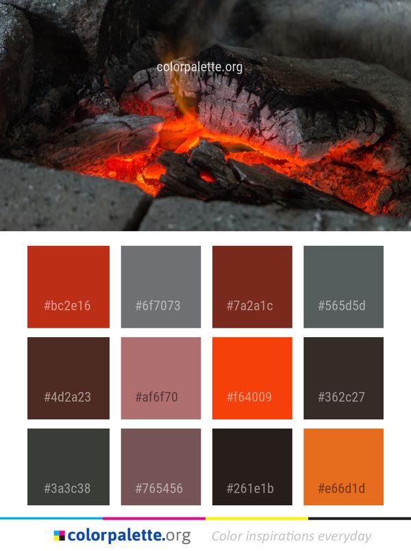Geological Phenomenon Charcoal Rock Color Palette