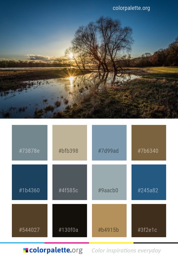 Reflection Nature Water Color Palette