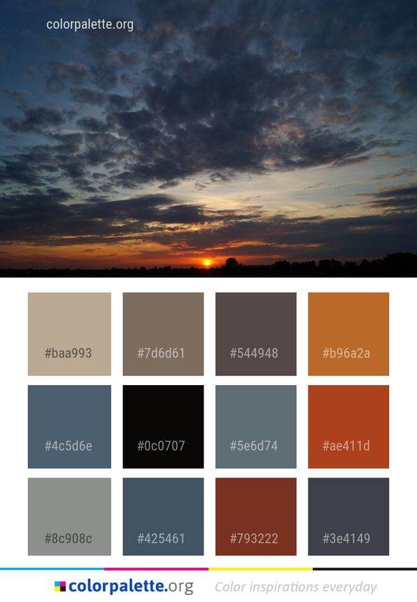 Sky Afterglow Dawn Color Palette