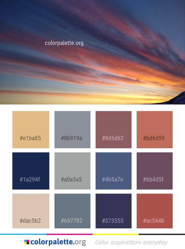 Sky Afterglow Red At Morning Color Palette