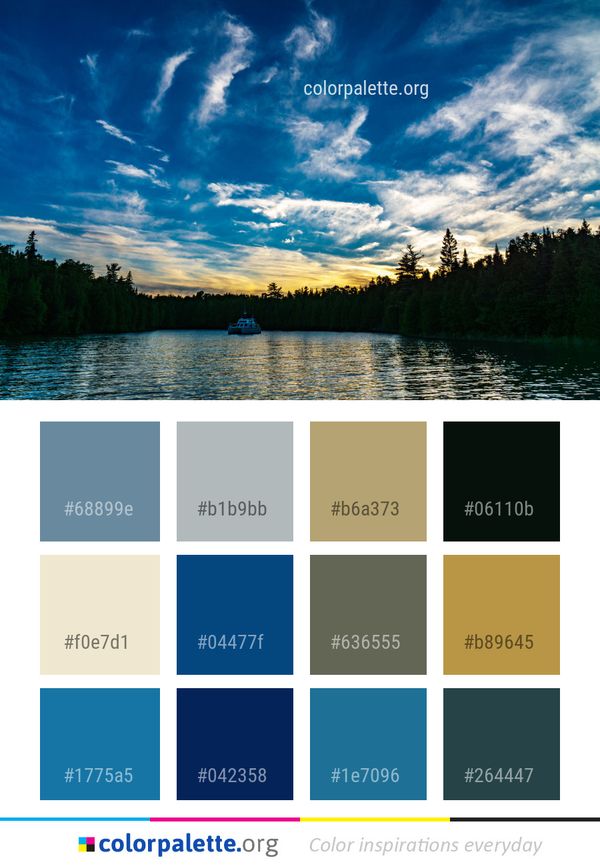 Sky Reflection Nature Color Palette