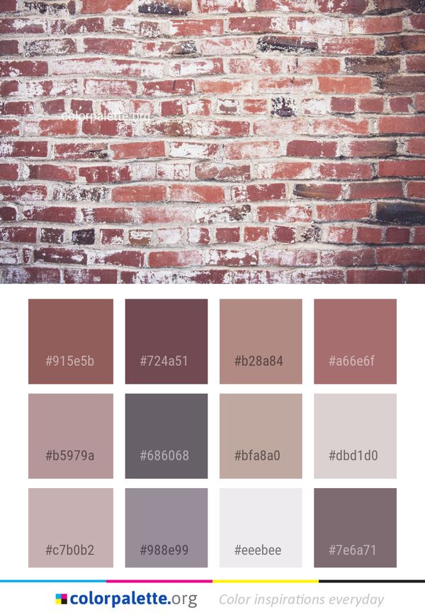 Brickwork Wall Brick Color Palette