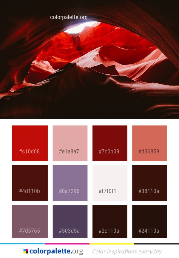 Red Light Geological Phenomenon Color Palette