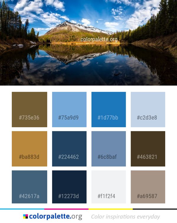 Reflection Nature Wilderness Color Palette