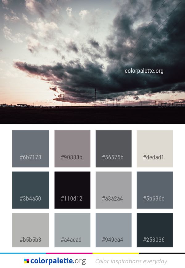 Sky Cloud Horizon Color Palette