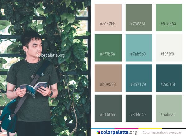 Green Tree Plant Color Palette