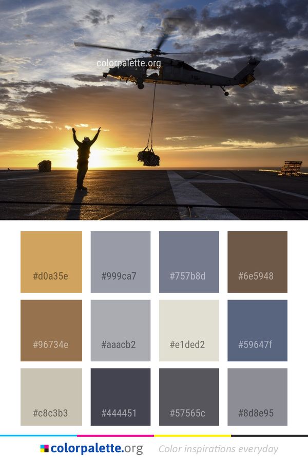 Helicopter Sky Rotorcraft Color Palette