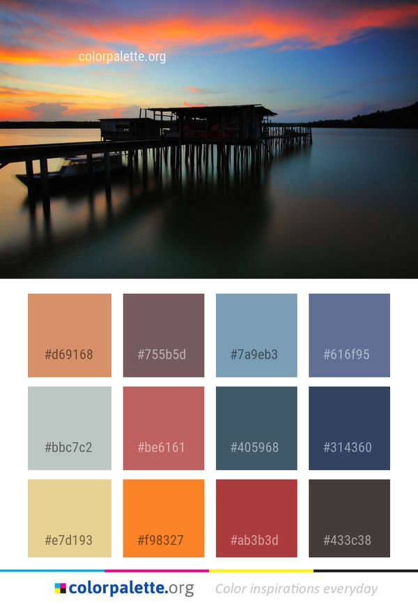 Reflection Sky Water Color Palette