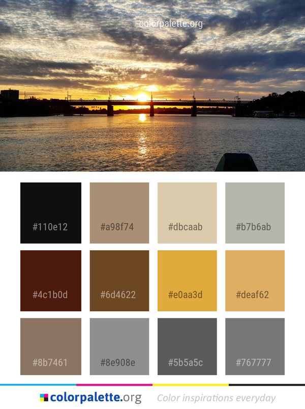 Sky Reflection River Color Palette