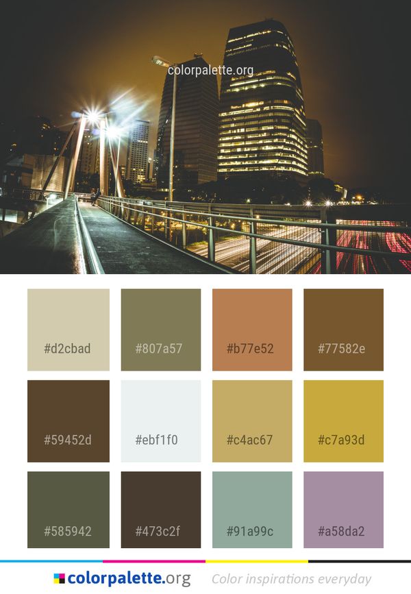 Metropolitan Area Cityscape Metropolis Color Palette