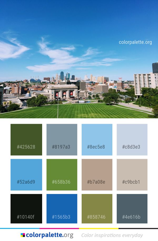 Metropolitan Area Sky City Color Palette