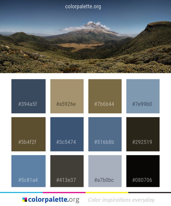 Mountainous Landforms Highland Mountain Color Palette