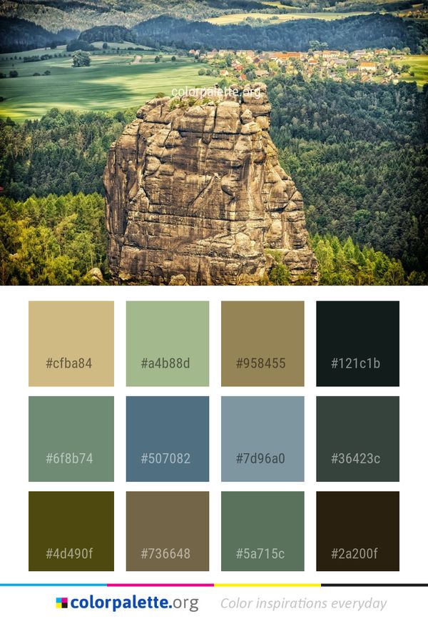 Nature Reserve Vegetation Color Palette