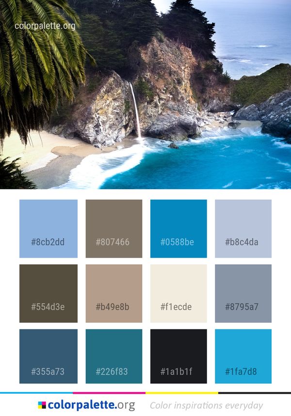 Nature Water Body Of Color Palette