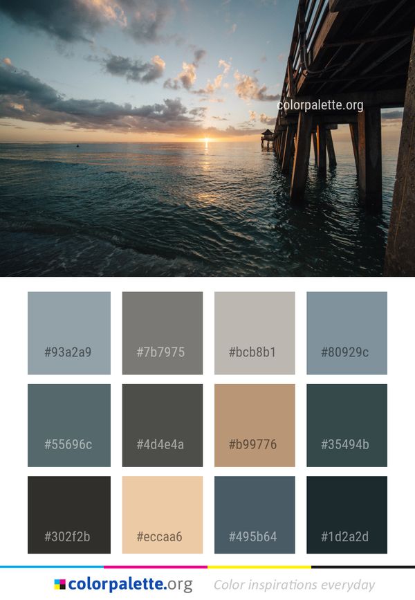Sea Water Body Of Color Palette