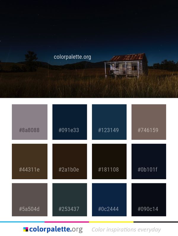 Sky Nature Night Color Palette