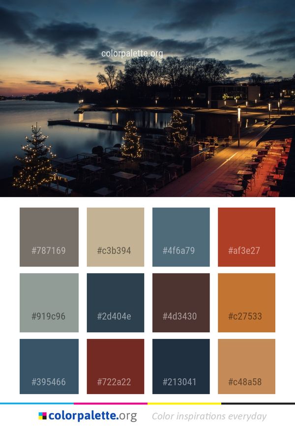 Sky Reflection Body Of Water Color Palette
