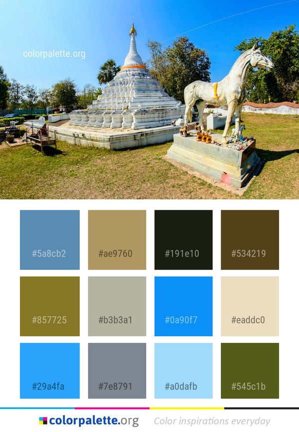 Temple Place Of Worship Statue Color Palette