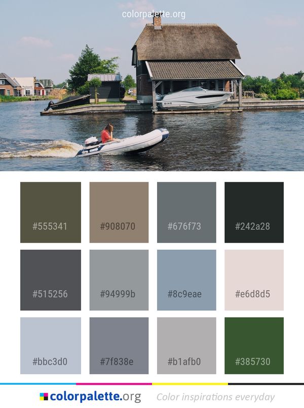 Waterway Water Transportation Color Palette