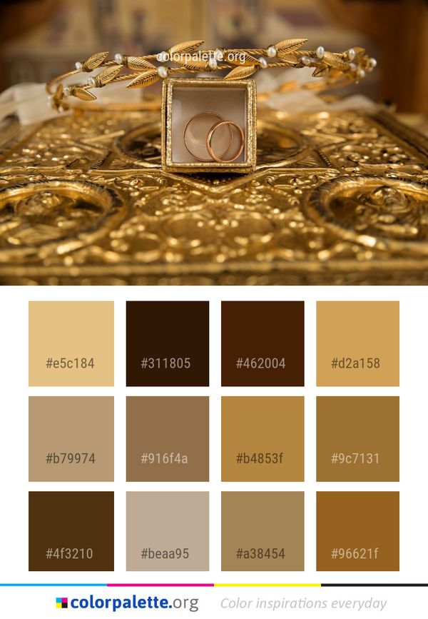 Gold Metal Brass Color Palette